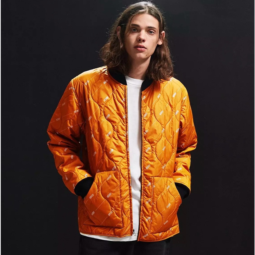 🧡Stussy Quilted Bomber/Work Style subtle Logo Jacket. Exc. Cond! Mens/Unisex!